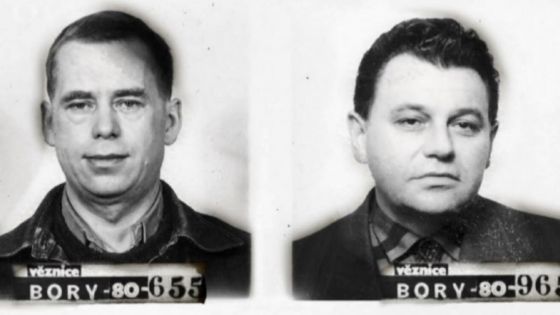 image:Image Dobové snímky spoluvězňů z plzeňských Borů: Václav Havel a Dominik Duka.