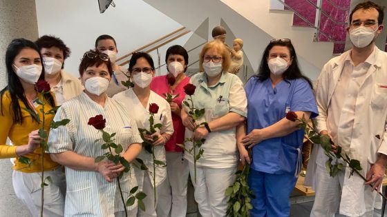 image:Image Z poděkování zaměstnancům Nemocnice Milosrdných sester sv. Vincence de Paul v Kroměříži za nasazení při práci s covidovými pacienty.