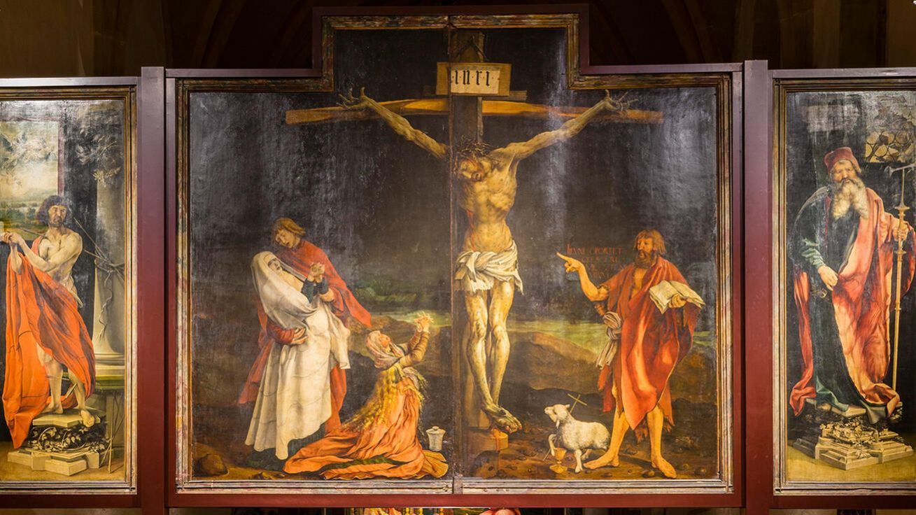 image:Image Hlavní panel Isenheimského oltáře s výjevem Ukřižování.
