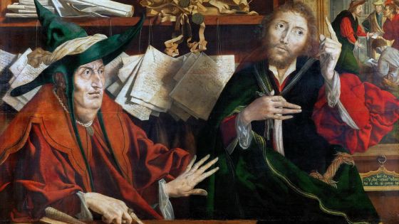 image:Image Marinus van Reymerswaele: Podobenství o nepoctivém správci, kol. 1540, malba na dřevě, Kunsthistorisches Museum Vídeň.