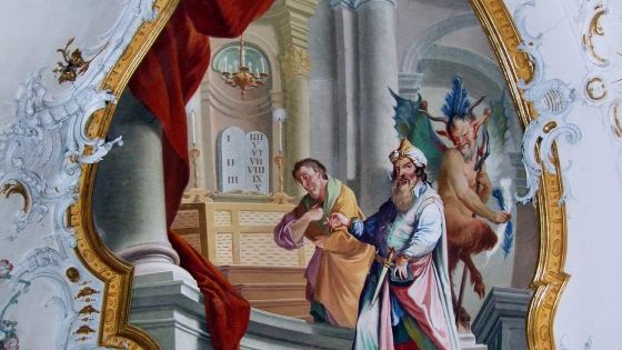 image:Image Celník a farizej na fresce z baziliky sv. Alexandra a sv. Theodora, benediktinské opatství v bavorském Ottobeurenu.
