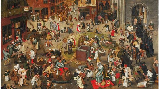 image:Image Pieter Brueghel starší (1530–1569): Zápas karnevalu s půstem, 1559, olej na dubové desce (výřez), Uměleckohistorické muzeum Vídeň.