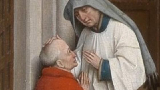 image:Image U svaté zpovědi – výřez z triptychu Sedmero svátostí Rogiera van der Weydena (mezi 1445 a 1450).