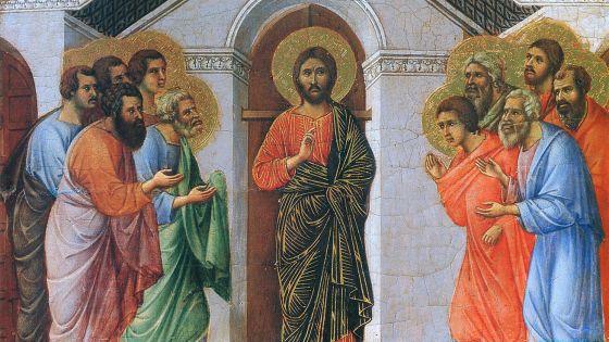 image:Image Duccio di Buoninsegna: Kristus se zjevuje apoštolům (asi 1310, tempera na desce, Katedrální muzeum v italské Sieně).