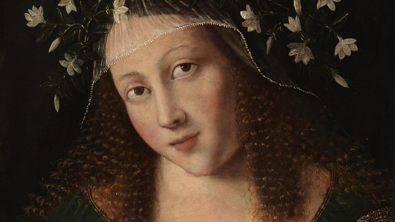 image:Image Bartolomeo Veneto: Svatá Kateřina Alexandrijská (kol. 1520)
