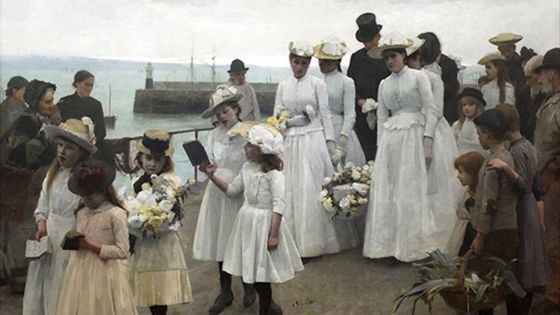 image:Image Frank Bramley: Neboť těmto patří království nebeské (olej na plátně, 1891, Aucklandská umělecká galerie, Nový Zéland).