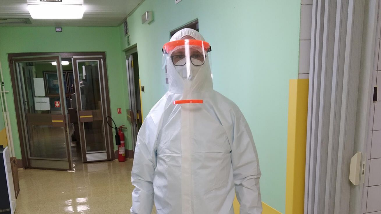image:Image První služba ve „skafandru“ byla náročná, později si člověk zvykl. Archiv autora