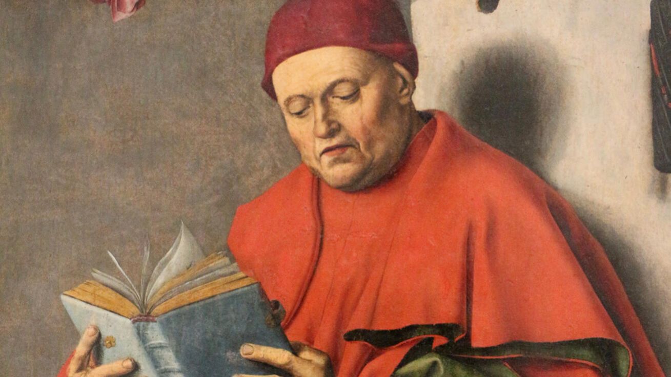 image:Image Barthélemy d‘Eyck (cca 1420–1470): Jeremiáš z křídlového oltáře Zvěstování Panně Marii (olej na desce, Královské muzeum krásných umění v Bruselu, Belgie).
