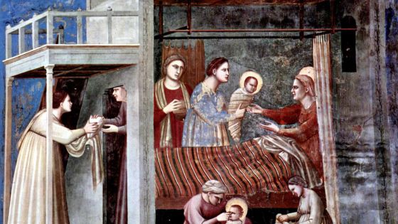 image:Image Giotto di Bondone: Mariino narození (freska z kaple Scrovegniů, Padova, Itálie)
