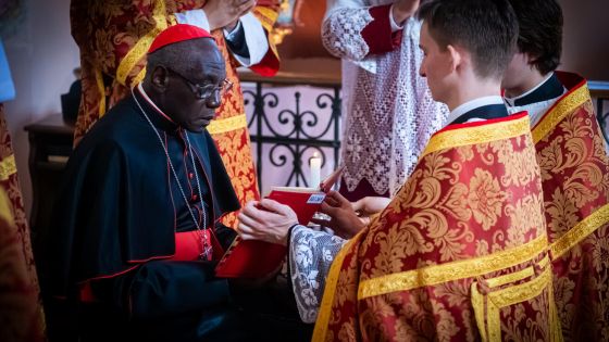 image:Image Kardinál Robert Sarah v sobotu celebroval v Římově v českobudějovické diecézi mši sv., před kterou posvětil nové korouhve sv. Václava a sv. Ludmily. Po liturgii se konala autogramiáda, kde kardinál podepisoval svou knihu Katechismus duchovního života.