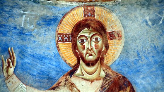 image:Image Kristus Pantokrator (nástěnná malba, kol. 1080, Opatství svatého Michaela archanděla, Capua, Itálie)