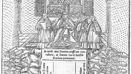 image:Image Kniha „Zrcadlo slavného markrabství moravského“ od Bartoloměje Paprockého, vydaná roku 1593, přináší zřejmě jediné vyobrazení diecézní synody v českých zemích. Jde o tu olomouckou, kterou svolal biskup Stanislav Pavlovský roku 1591.