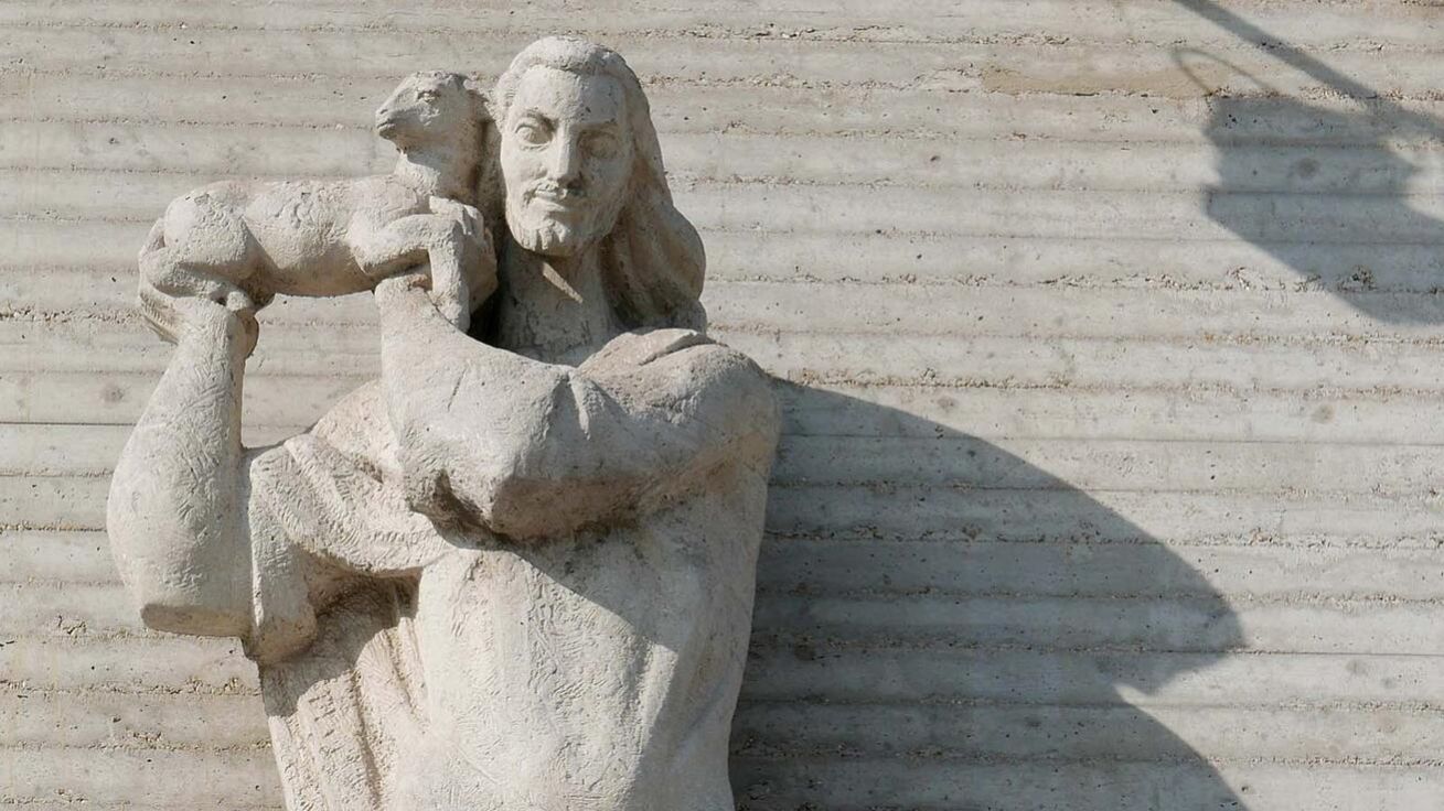 image:Image Otokar Čičatka: Kristus Dobrý pastýř (farní kostel Dobrého pastýře, Vídeň – Hietzing, Rakousko).