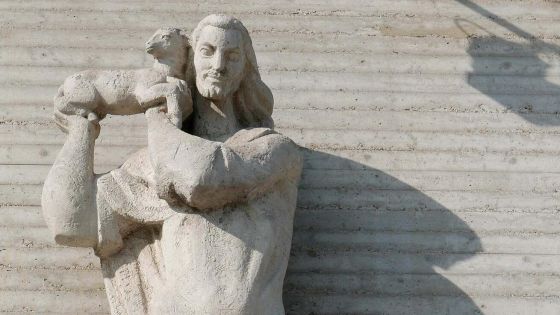 image:Image Otokar Čičatka: Kristus Dobrý pastýř (farní kostel Dobrého pastýře, Vídeň – Hietzing, Rakousko).