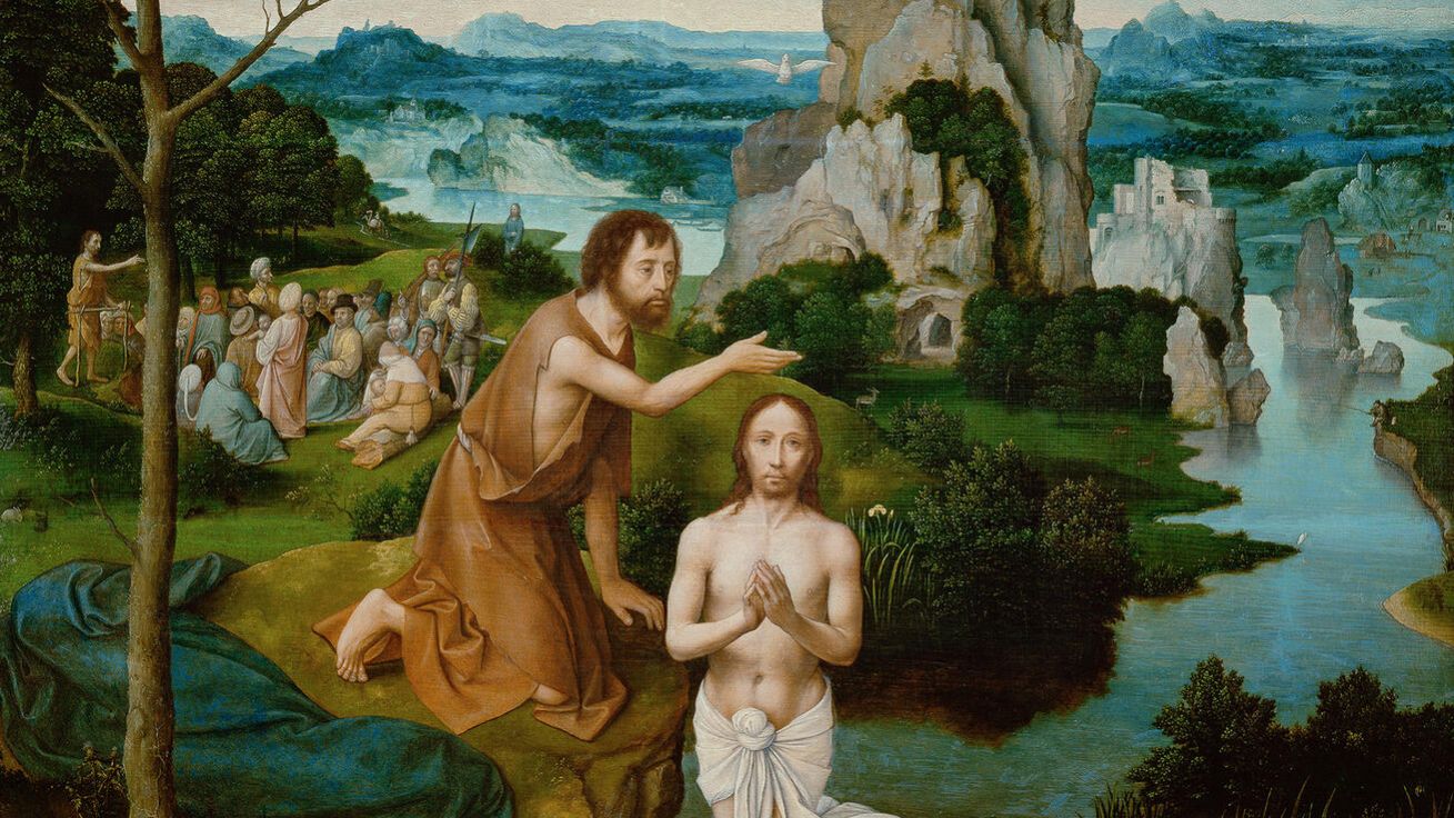 image:Image Joachim Patinir (1480–1524): Kristův křest (kol. 1510, olej na desce, Uměleckohistorické muzeum ve Vídni).
