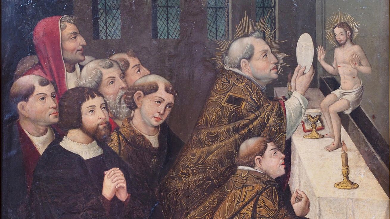 image:Image Antonio Vázquez: Mše sv. Řehoře, detail, Muzeum ve Valladolidu, Španělsko.