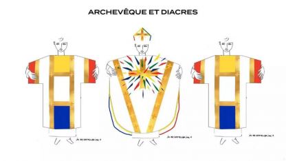 Liturgická roucha pro Notre-Dame od návrháře image:Image Liturgická roucha pro Notre-Dame od návrháře