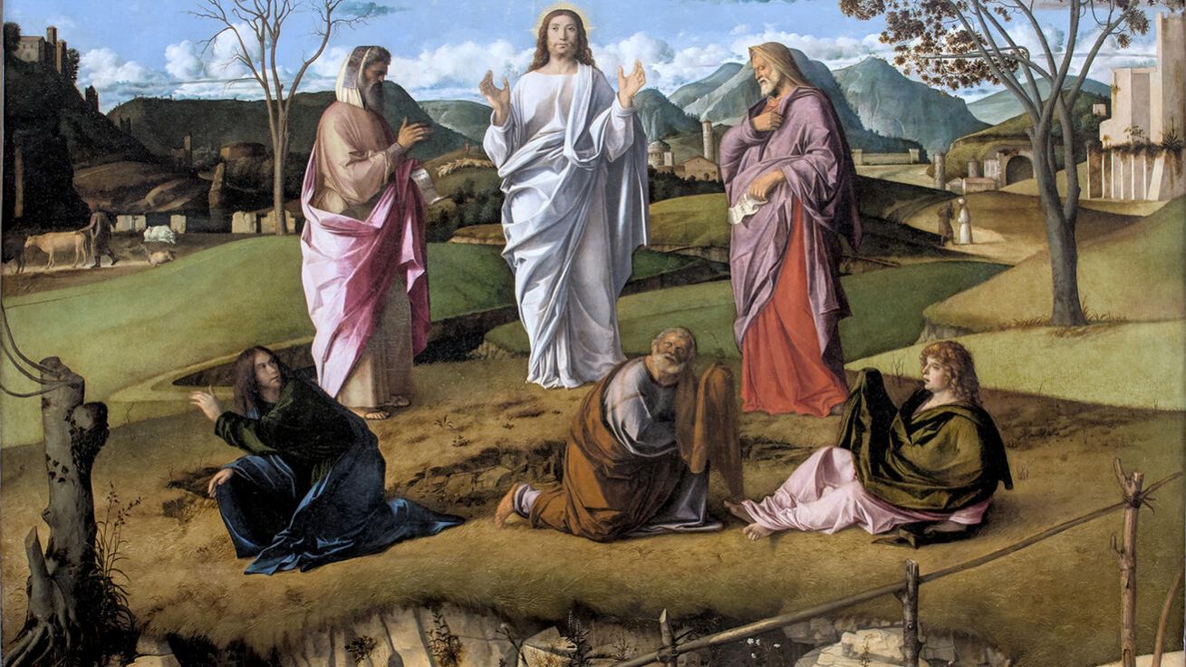 image:Image Giovanni Bellini: Proměnění Páně (olej na desce, kol. 1478, Muzeum Capodimonte, Neapol, Itálie).