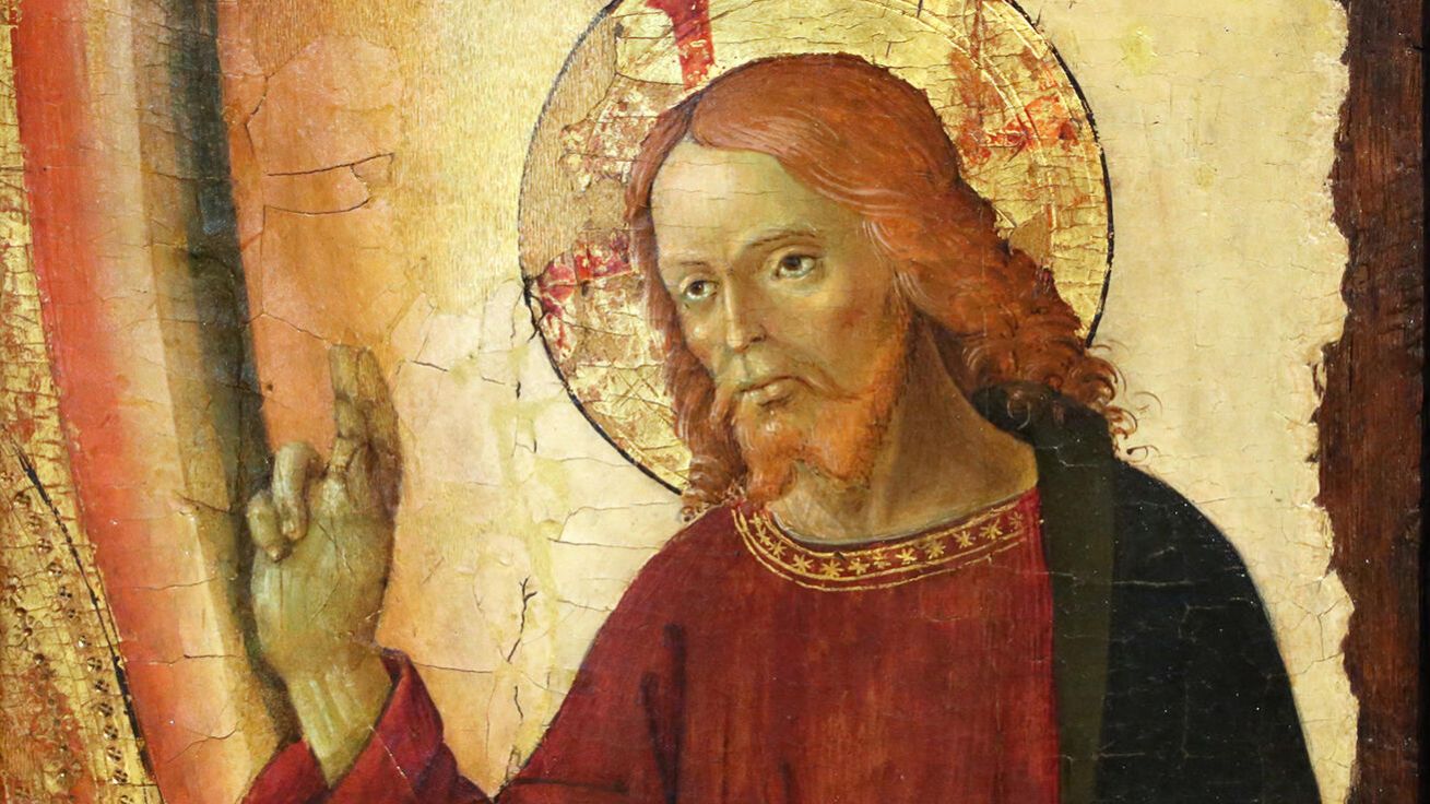 image:Image „Nesuďte, abyste nebyli souzeni...“ (fragment obrazu žehnajícího Krista od Antoniazza Romana, 1430–1508, tempera na dřevě, Feschovo muzeum v Ajacciu, Korsika).