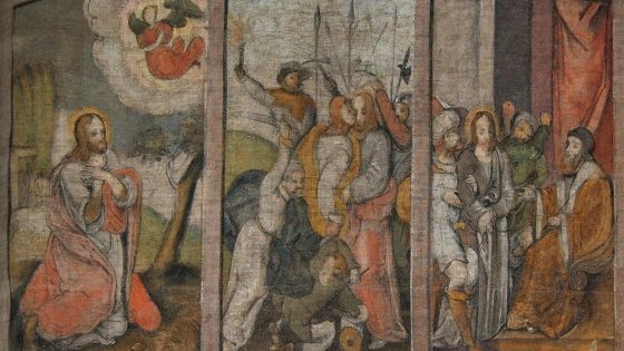 image:Image Postní plátno z kostela sv. Jiří v jihorakouském Sternbergu pochází ze 17. století a na 24 obrazových polích vypráví biblický příběh spásy.