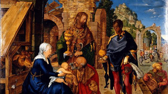 image:Image Albrecht Dürer: Klanění tří králů, 1504, olej na dřevě, Galleria degli Uffizi, Florencie.