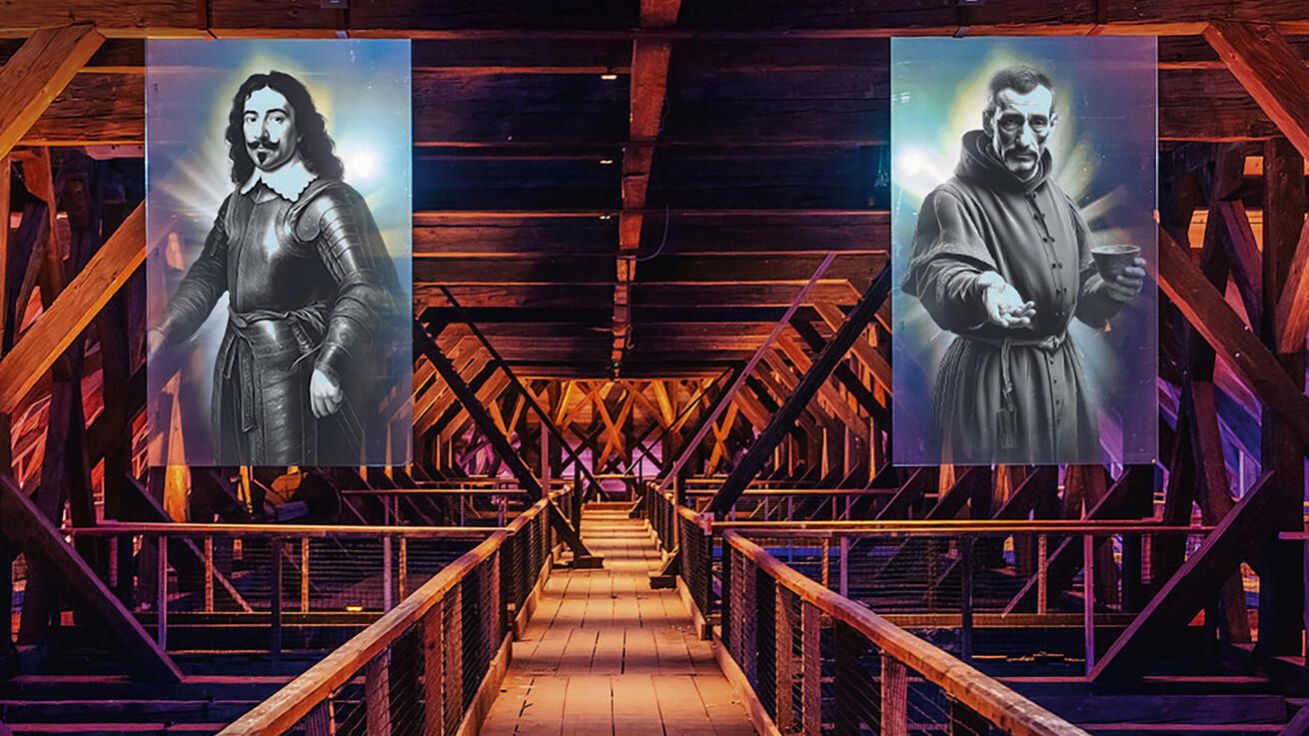 image:Image Expozice připomíná maršála Jeana-Louise Raduita de Souches a jezuitu P. Martina Středu.
