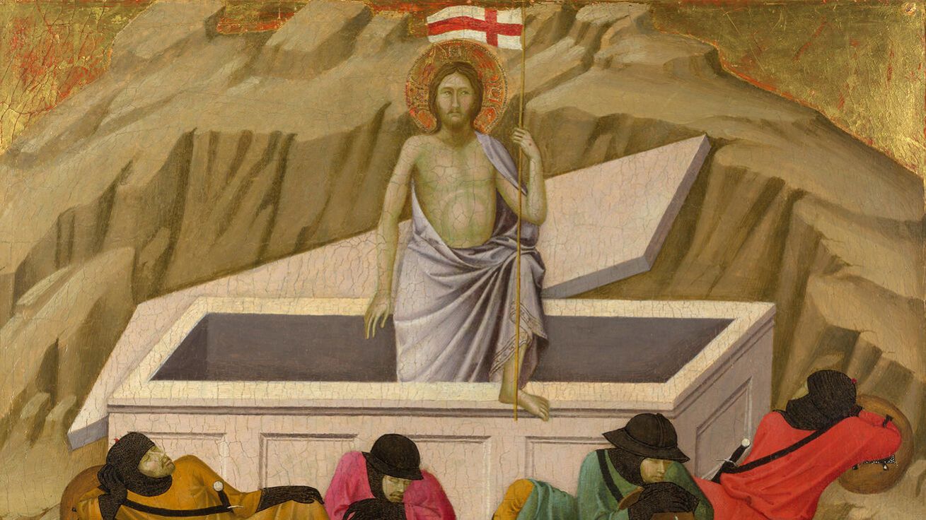image:Image Ve světle vzkříšení bychom podle apoštola Pavla měli chápat svůj život. Na snímku obraz Vzkříšení od Ugolina di Neria (1280–1330), Národní galerie v Londýně.