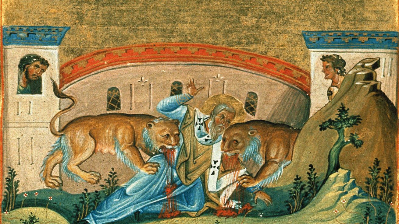 image:Image Svatý Ignác Antiochijský (miniatura, Menologium císaře Basileia II., kol. roku 1000).