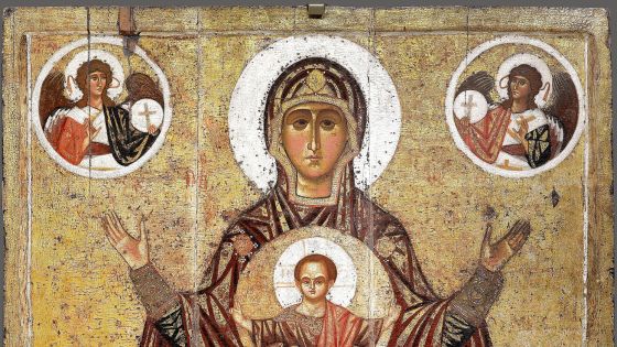 image:Image Bohorodice jaroslavská. Velká Panagia (Rusko), 13. století.