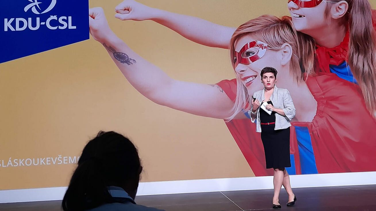 image:Image Marie Jílková na stranické programové konferenci v roce 2023.