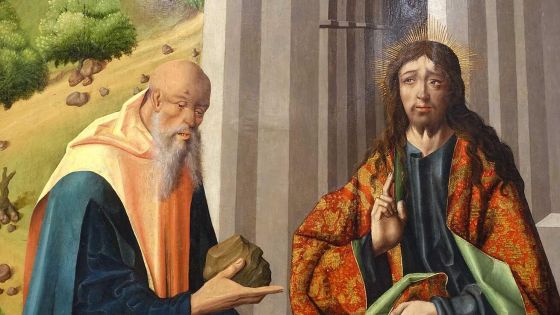 image:Image Mistr Bartolomé: Pokušení Páně (detail, olej na plátně, kol. 1493, Muzeum umění Arizonské univerzity, Tuscon, USA).