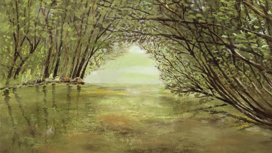 image:Image Ilustrace k básni „Jako řeka“ z knihy Odlesky.
