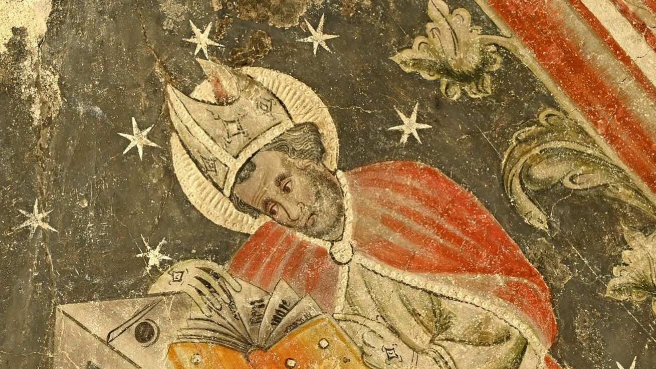 image:Image Svatý Augustin (nástěnná malba, farní kostel Nanebevzetí Panny Marie, Schenna, severní Itálie).