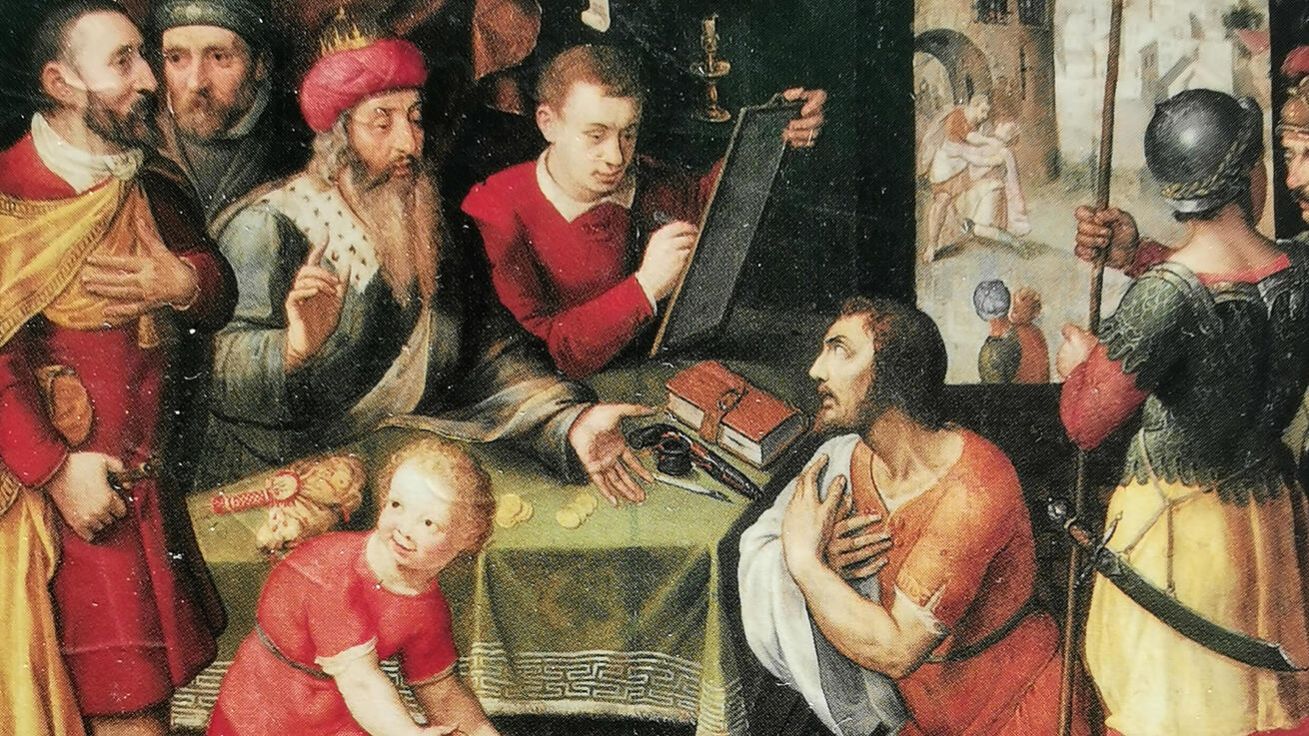 image:Image Pieter Pourbus: Podobenství o nemilosrdném služebníku (kol. 1570, soukromá sbírka, Arlington, Virginia, USA).